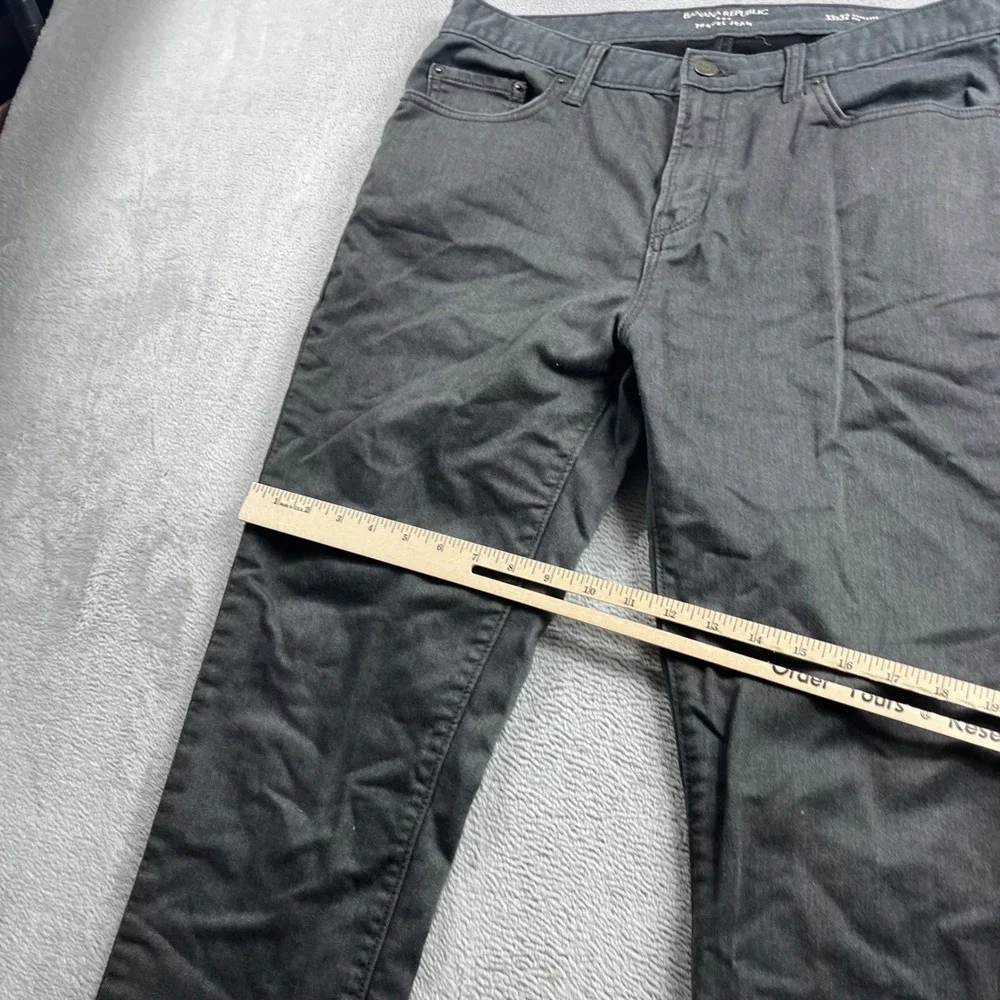 Banana Republic Travel‎ Jean Mens 33x32 Athletic Fit Charcoal Gray Pants